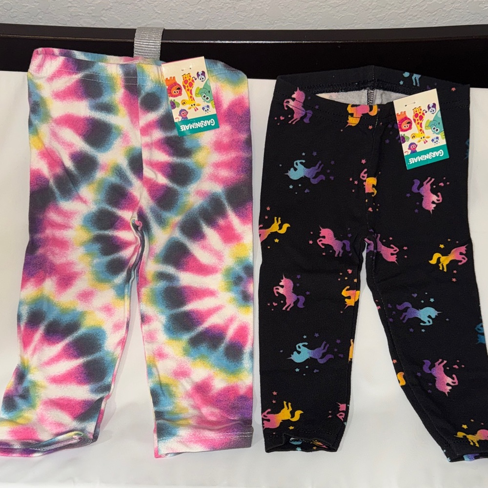 Garanimals Tie-Dye and Unicorn Print Leggings